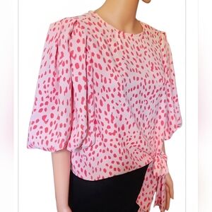Stylish Pink Patterned Women's Top